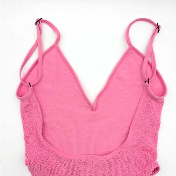 Bond Eye Women's Elena Open Back One Piece Swimsuit Candy Pink Recycled One Size - Picture 6 of 9